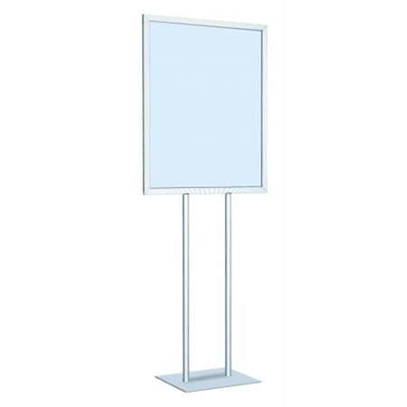 Testrite Visual Products Testrite Visual Products LF228-B Poster SignHolders 22 in.X28 in. Double Pole Signholder- Silver LF228-B